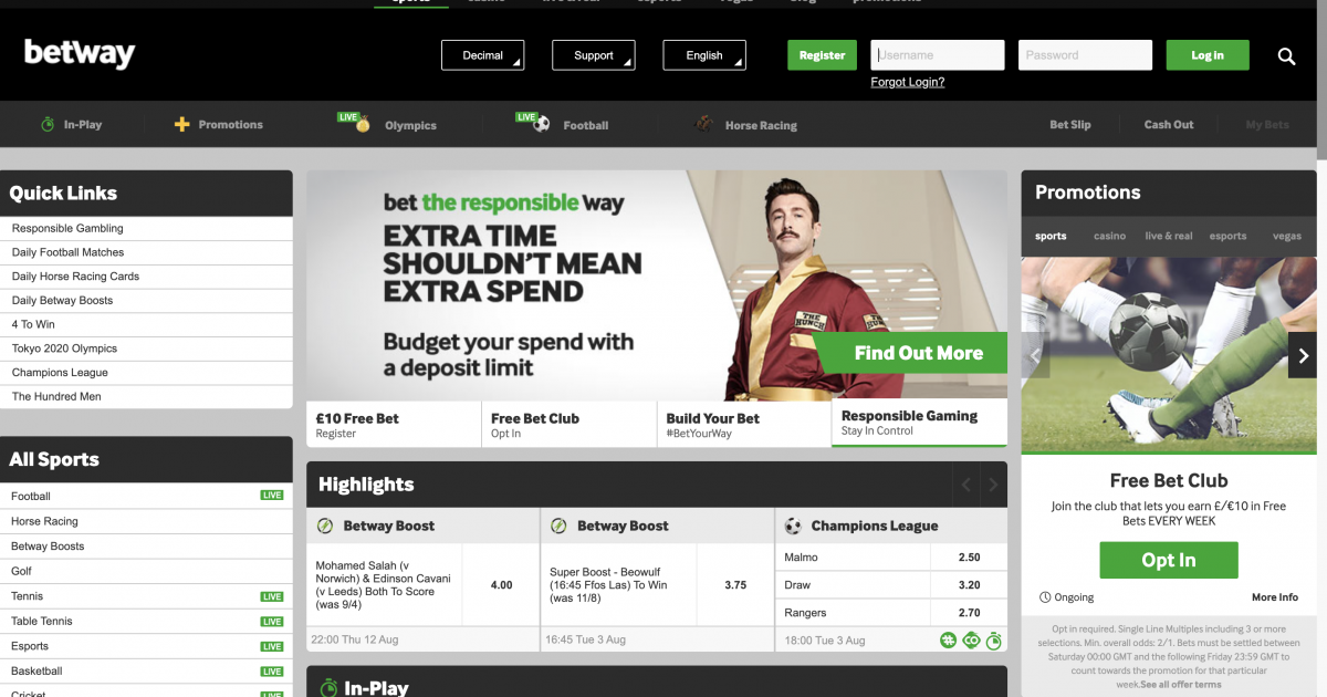 8. Betway Sportsbook